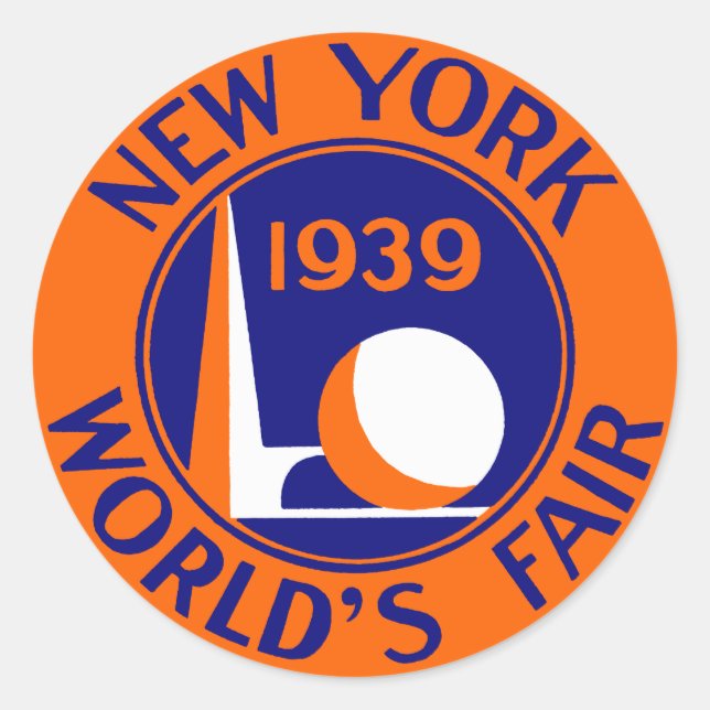 Sticker Rond Salon mondial de New York 1939 (Devant)