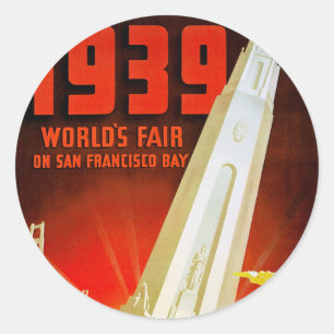 Sticker Rond Salon mondial de San Francisco 1939