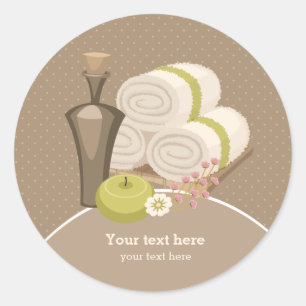 Sticker Rond Salon spa de beauté