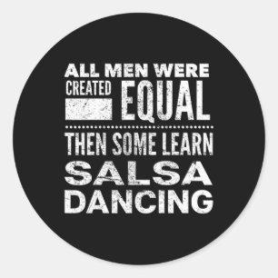 Sticker Rond Salsa Dancing Latin Lover Dancers Fun Statement Al