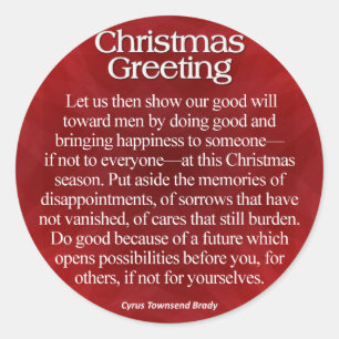 Sticker Rond Salutation de Noël