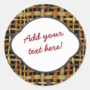 Sticker Rond Salutation personnalisable sur les couleurs nature