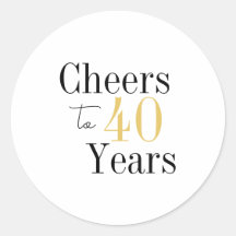 Salutations à 40 ans minimum Black Gold Anniversai