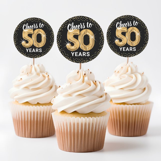 Sticker Rond Salutations à 50 ans Anniversaire adulte (Créateur téléchargé)
