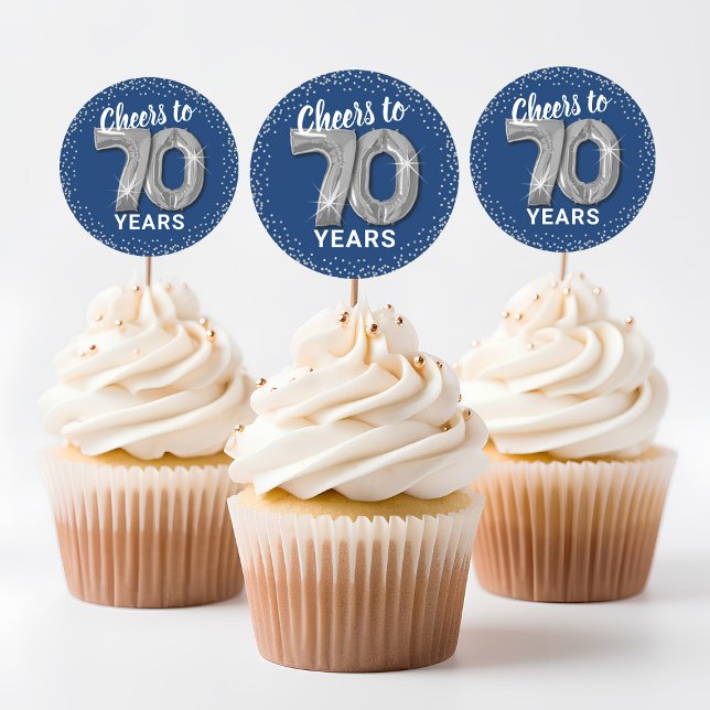Sticker Rond Salutations à 70 ans Adulte Anniversaire (Créateur téléchargé)