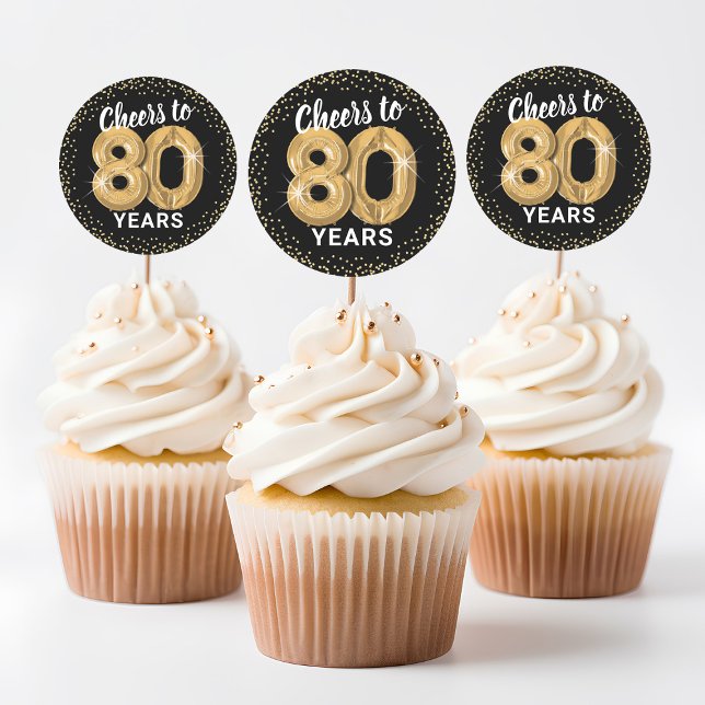 Sticker Rond Salutations à 80 ans Anniversaire adulte (Créateur téléchargé)