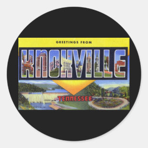 Sticker Rond Salutations de Knoxville Tennessee