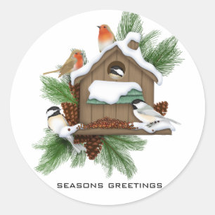 Sticker Rond Salutations de saison