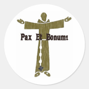Sticker Rond Salutations franciscaines