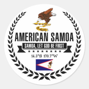 Sticker Rond Samoa américaines
