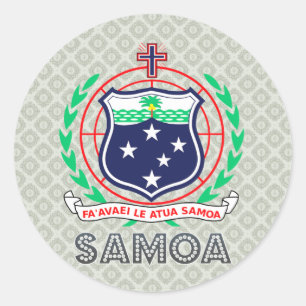 Sticker Rond Samoa Armoiries