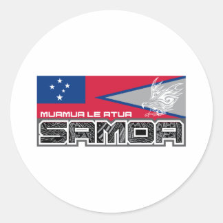 Sticker Rond Samoa Muamua Le Atua - Samoa américaines / Samoa S