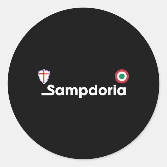 Sticker Rond Sampdoria Jersey Fashion Maglietta (Devant)