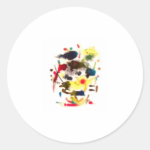 Sticker Rond Samurai Chat-Lady Abstraite Hankamer Artjunkhaus A