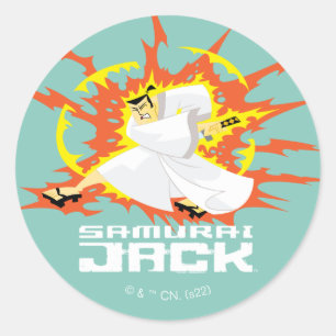 Sticker Rond Samurai Jack Energy Graphic