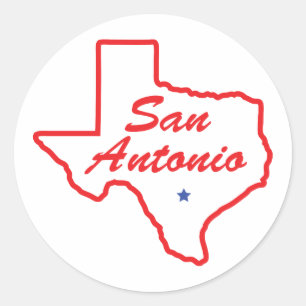 Sticker Rond San Antonio - Texas