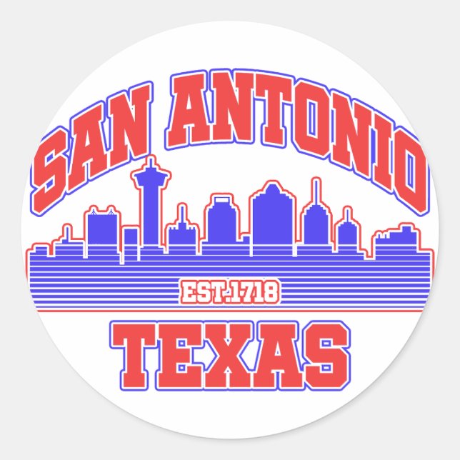 Sticker Rond San Antonio, Texas (Devant)