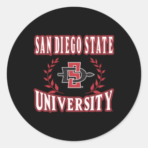 Sticker Rond San Diego State Aztecs Laurels Noir
