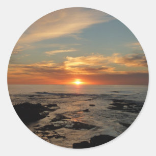 Sticker Rond San Diego Sunset II California Seascape