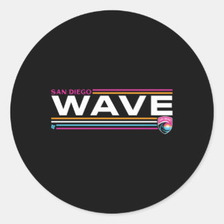 Sticker Rond San Diego Wave Fc Stripes Nwsl Soccer