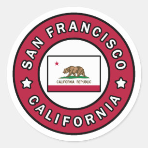 Sticker Rond San Francisco la Californie