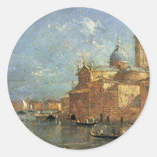 Sticker Rond San Giorgio Maggiore par Francesco Guardi