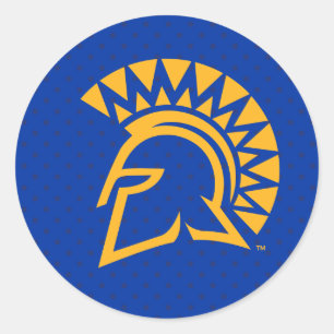 Sticker Rond San Jose State Spartans Polka Dot Motif