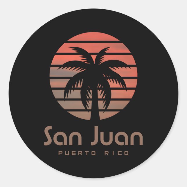 Sticker Rond San Juan Porto Rico (Devant)