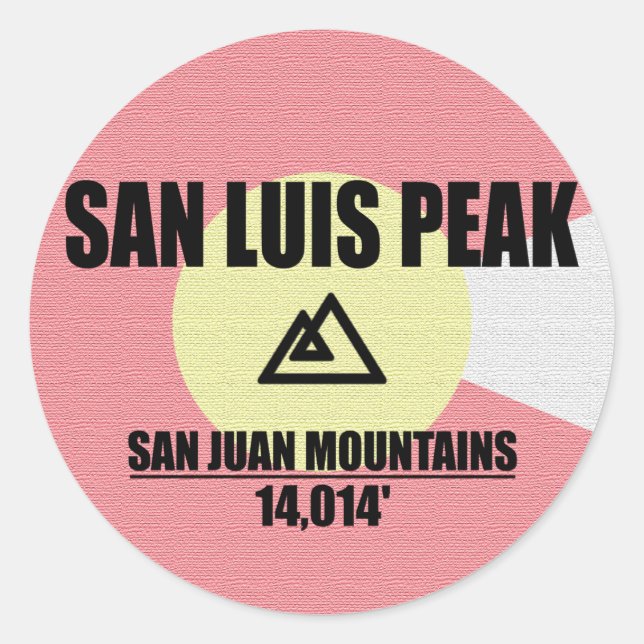 Sticker Rond San Luis Peak (Devant)