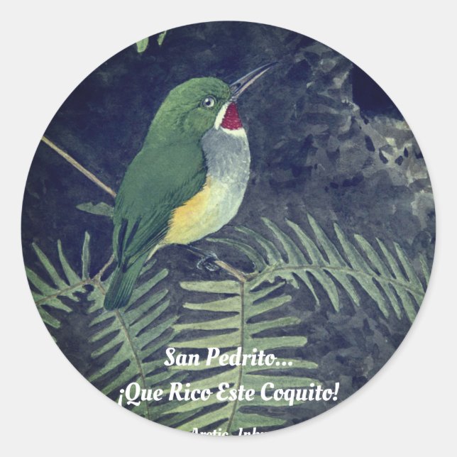 Sticker Rond San Pedrito... ¡Que Rico Este Coquito ! (Devant)
