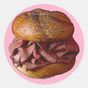 Sticker Rond Sandwich à boeuf de rôti