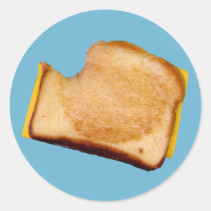 Sticker Rond Sandwich au fromage grillé