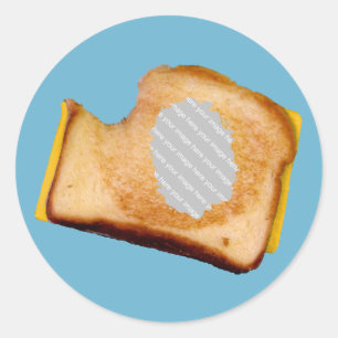 Sticker Rond Sandwich grillé personnalisable à fromage