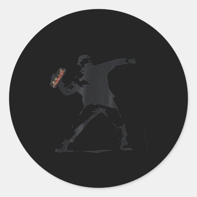 Sticker Rond Sandwich Guy, Sandwich Thrower Guy  (Devant)