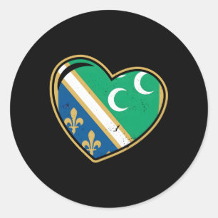 Sticker Rond Sandzak Sandzaklija Monténégro Sandzak Serbie Balk