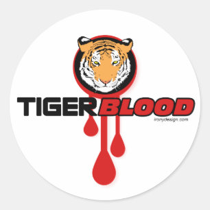 Sticker Rond Sang de tigre