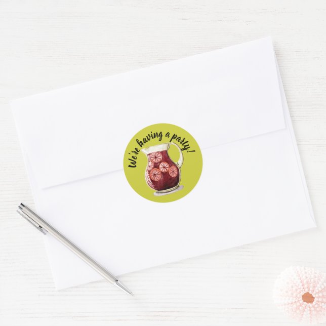 Sticker Rond Sangria (Enveloppe)