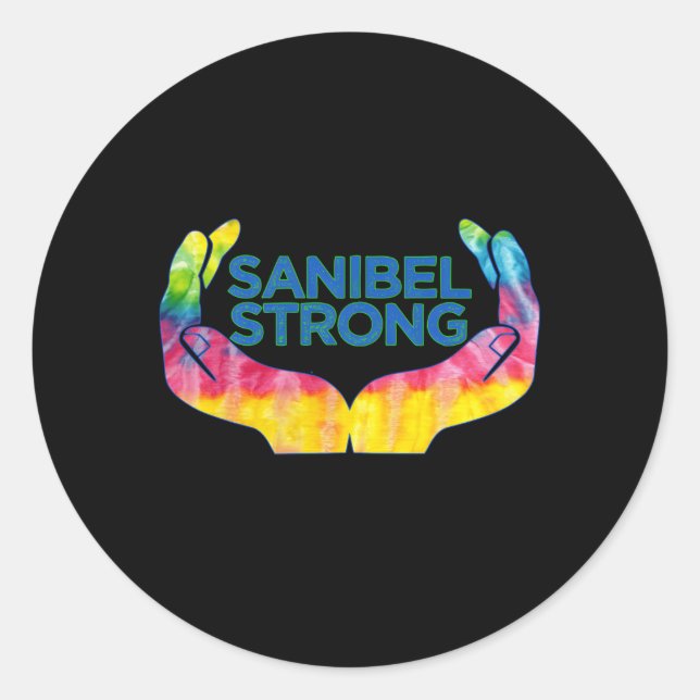 Sticker Rond Sanibel Island Fl Sanibel Island Strong (Devant)