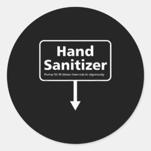 Sticker Rond Sanitizer à main pour hommes - Amusant Adulte Noël