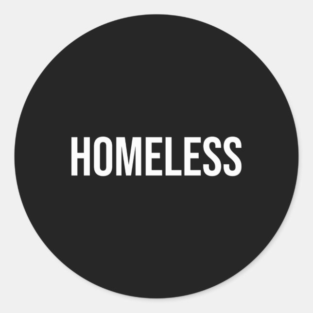 Sticker Rond Sans abri (Devant)