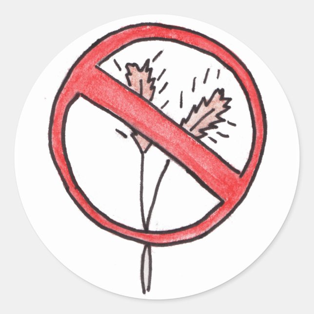 Sticker Rond Sans gluten/blé ! (Devant)