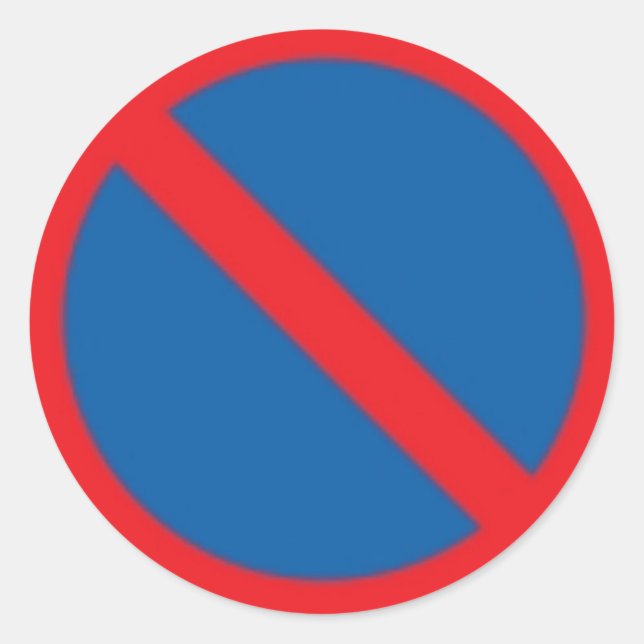 Sticker rond sans panneau de circulation de statio (Devant)