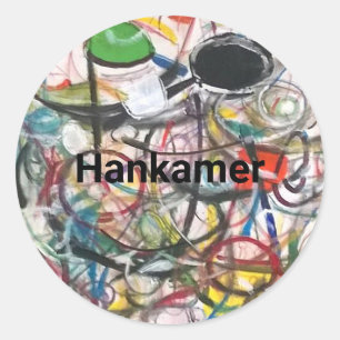Sticker Rond Sans titre peinture Abstraite Hankamer Artjunkhaus