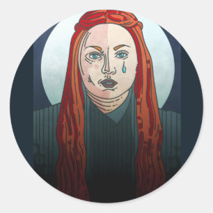 Sticker Rond Sansa Stark Jeu de Trones