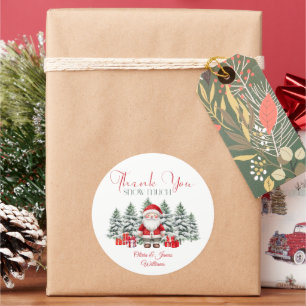 Sticker Rond Santa Baby Noël Bébé Fête Prénatale Mixte