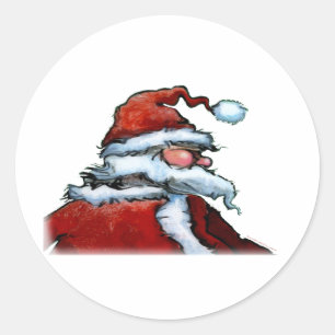 Sticker Rond Santa Claus