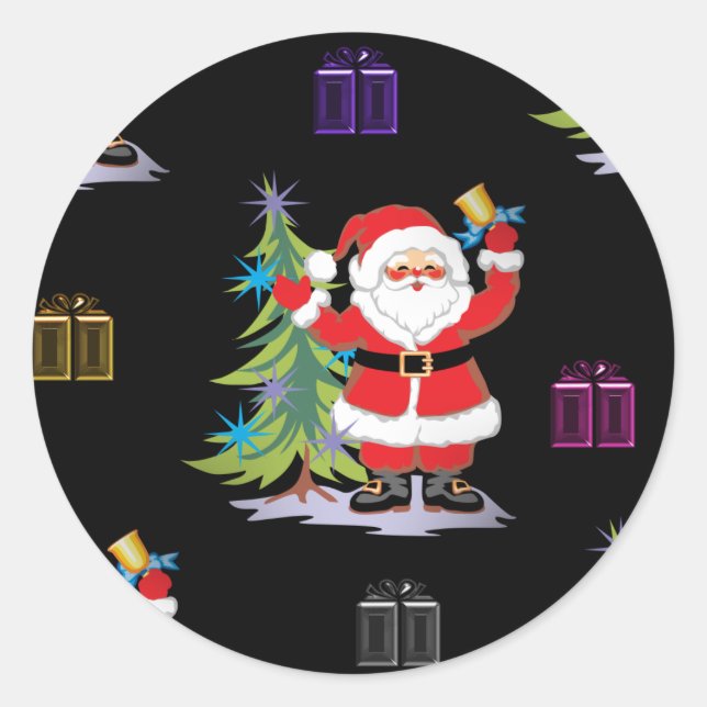 Sticker Rond Santa Claus (Devant)