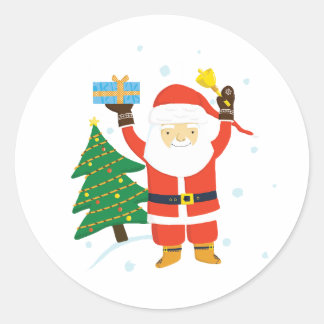 Sticker Rond Santa Claus