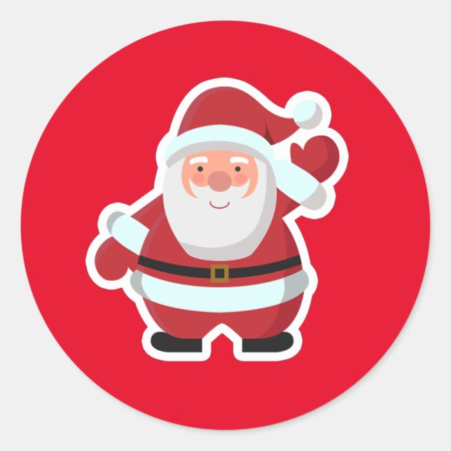 Sticker Rond Santa Claus (Devant)
