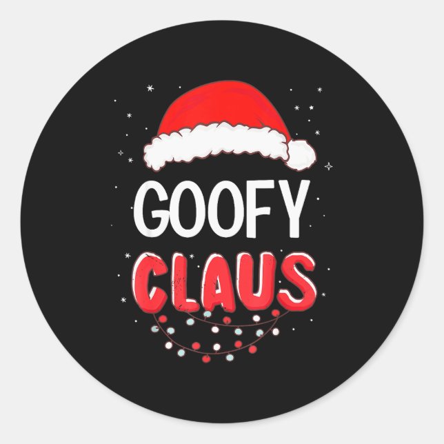 Sticker Rond Santa Claus Christmas Matching Costume  (Devant)